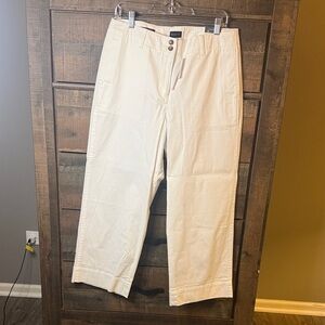 Talbots Cream Straight-Leg Chino Pants